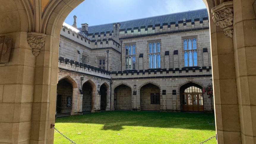 An outside shot of then university of Melbourne