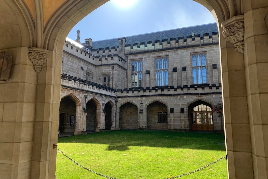 An outside shot of then university of Melbourne