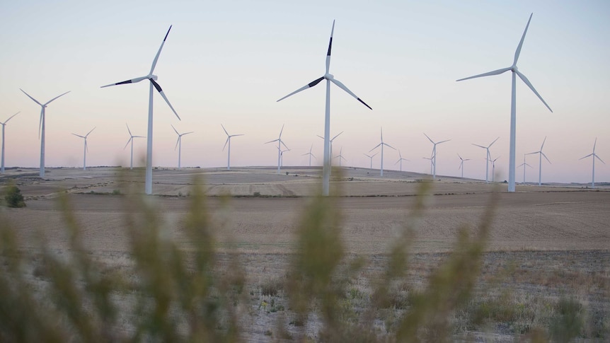 El Vedadillo wind farm, 60 kilometres south of Pamplona.