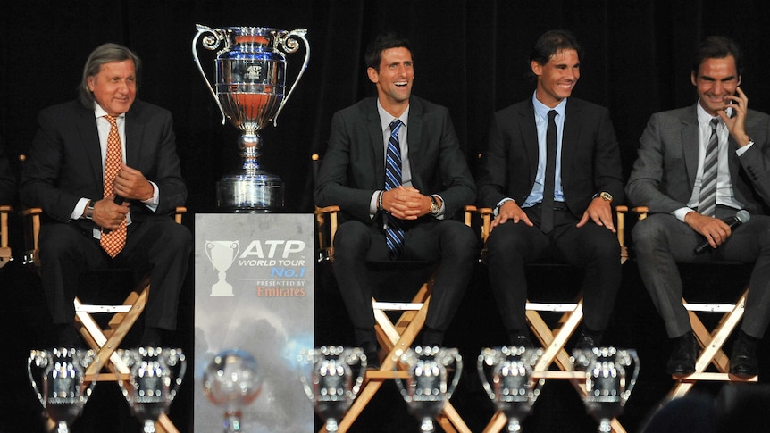 Nastase, Djokovic, Nadal, Federer at ATP world number one 40th anniversary