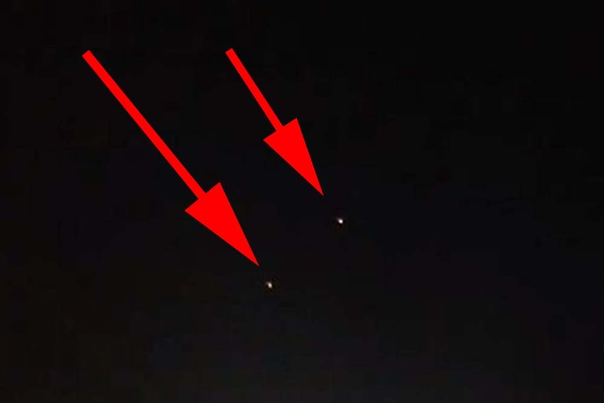 Suspected UFOs above Cardwell