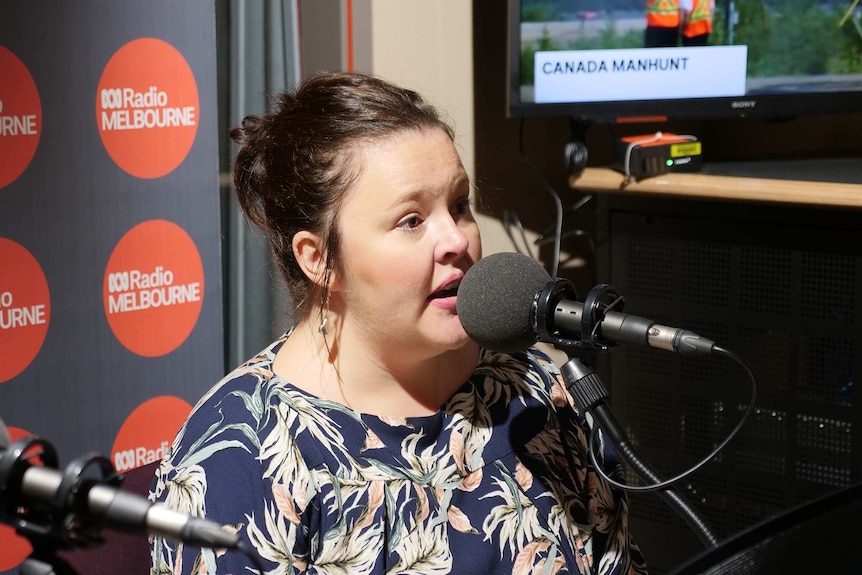 Melbourne lawyer Ruth Parker speaks in the radio studio