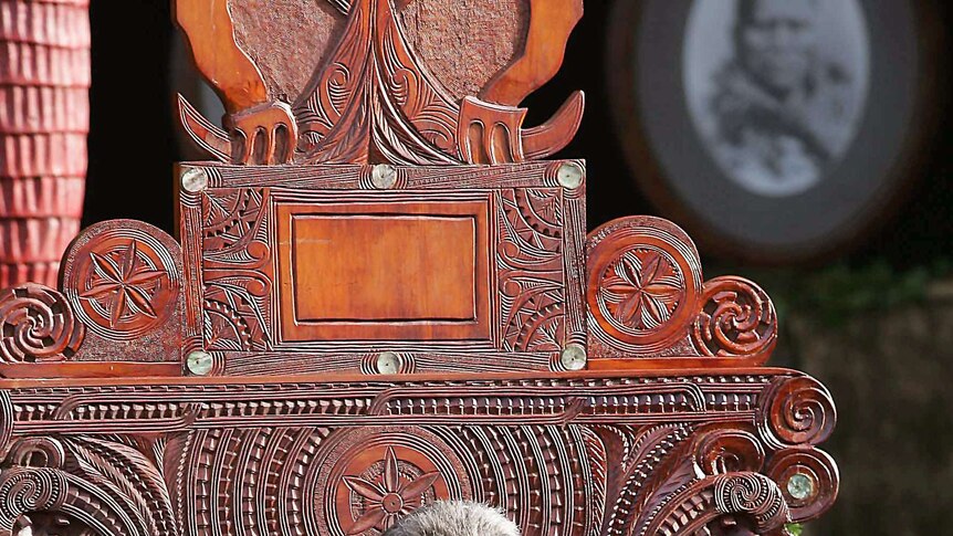 New Zealand Maori King Tuheitia during his coronation ceremony in 2006