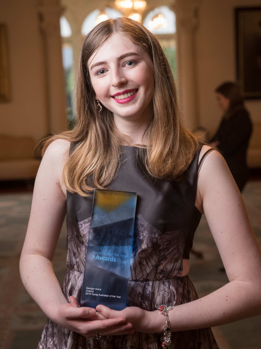 Georgie Stone,17, is named 2018 Young Victorian of the Year.