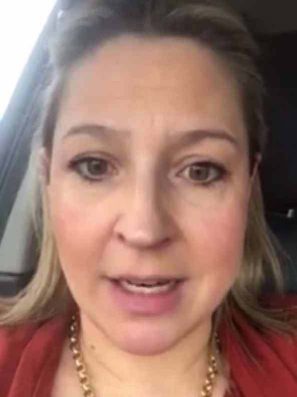 Politicalpostingmumma, aka Marijke Rancie, as seen in a video on her Facebook page