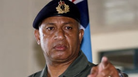 Commodore Frank Bainimarama was sworn in as Fiji PM today.