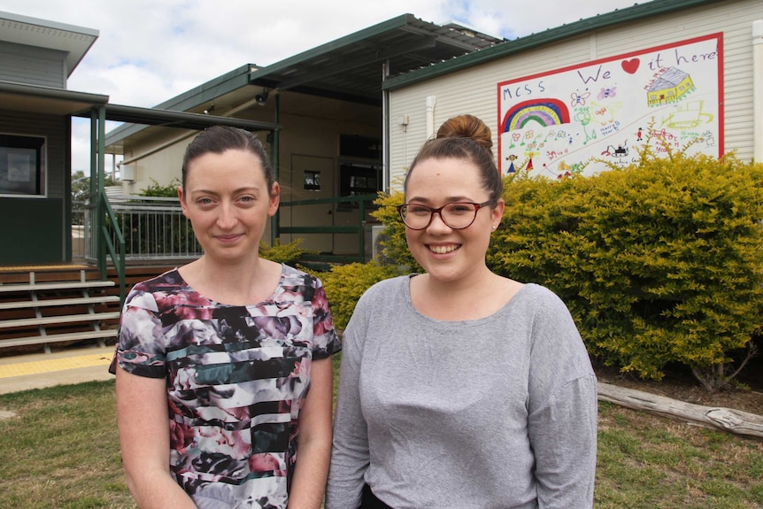 Principal of Mistake Creek State School Melina Kemp and teacher Jess Robson.