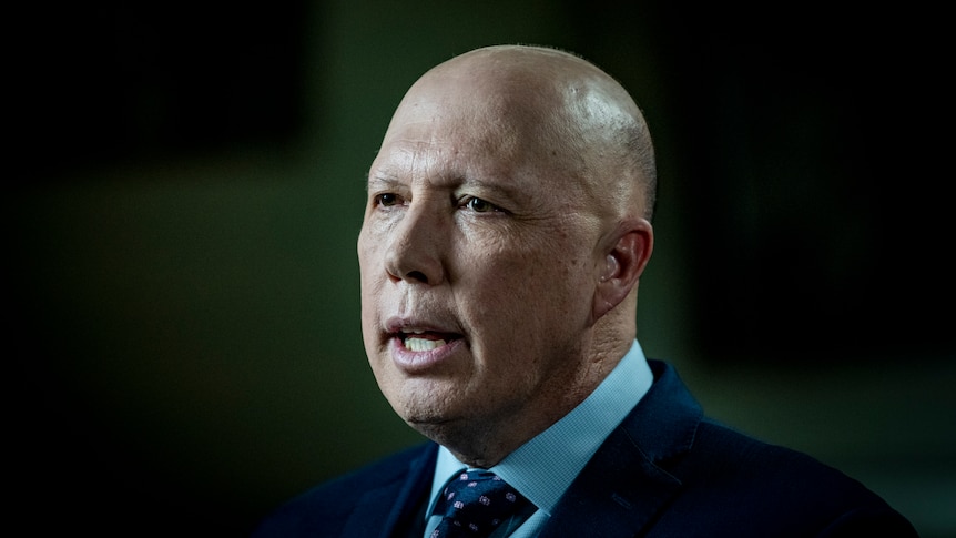 Peter Dutton speaking