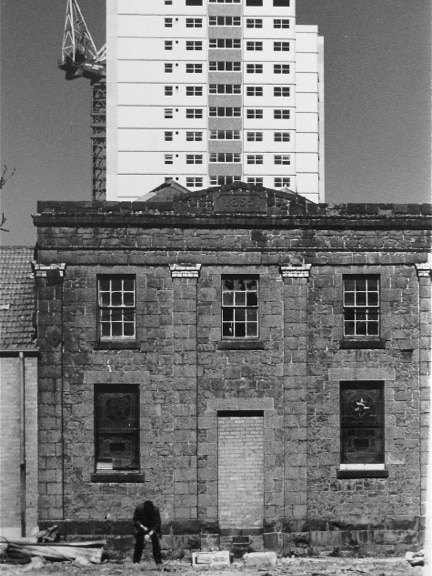 Wesleyan Mission Hall, demolished to make way for Fitzroy's housing commission flats.