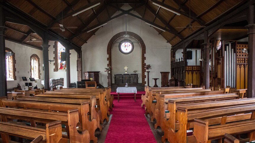 Inside St Alban's church in Highgate, 16 April 2014.