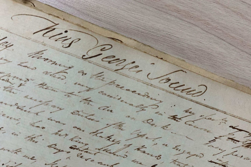 Handwritten notes of King George Sound written in hand on paper.