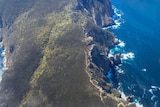 An aerial view of the Three Capes Track