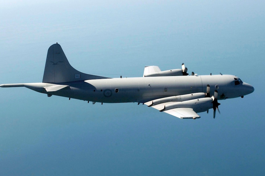 An RAAF AP-3C Orion surveillance aircraft