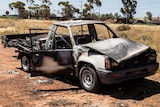 Car burnt out by fire