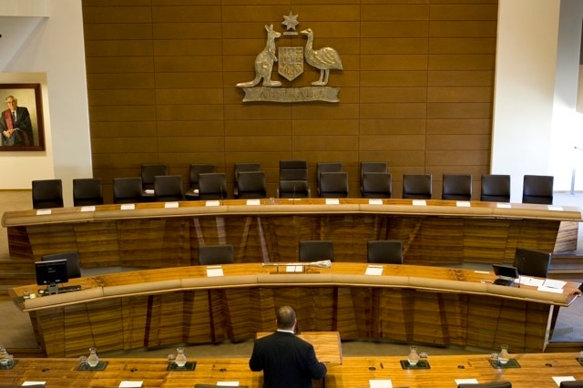 A man stands in the federal court in Sydney