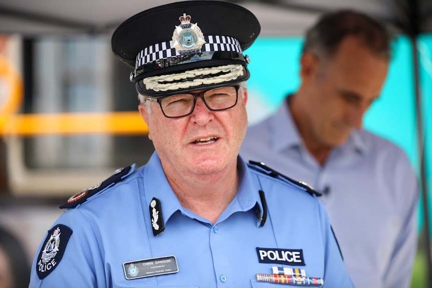 A close-up photo of WA Police Commissioner Chris Dawson.