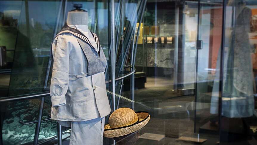 Edwardian gabardine suit and hat from the same era as Canberra's Foundation Day ceremony in 1913.