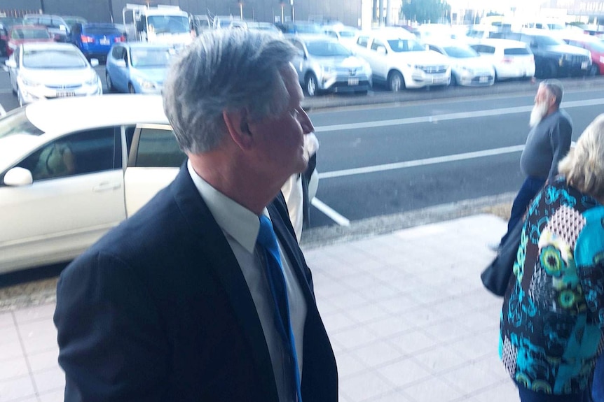 Kenneth Ralph Ernst arrives at Maroochydore Magistrates Court.