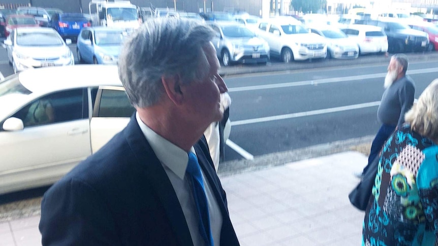 Kenneth Ralph Ernst arrives at Maroochydore Magistrates Court.