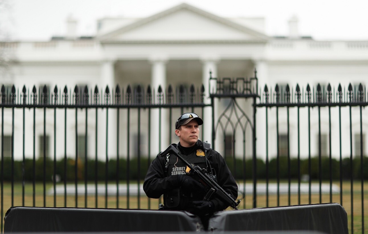 Car hits White House security barrier after press conference by Donald