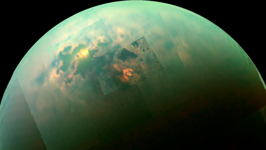 Mosaic image of Saturn's moon Titan