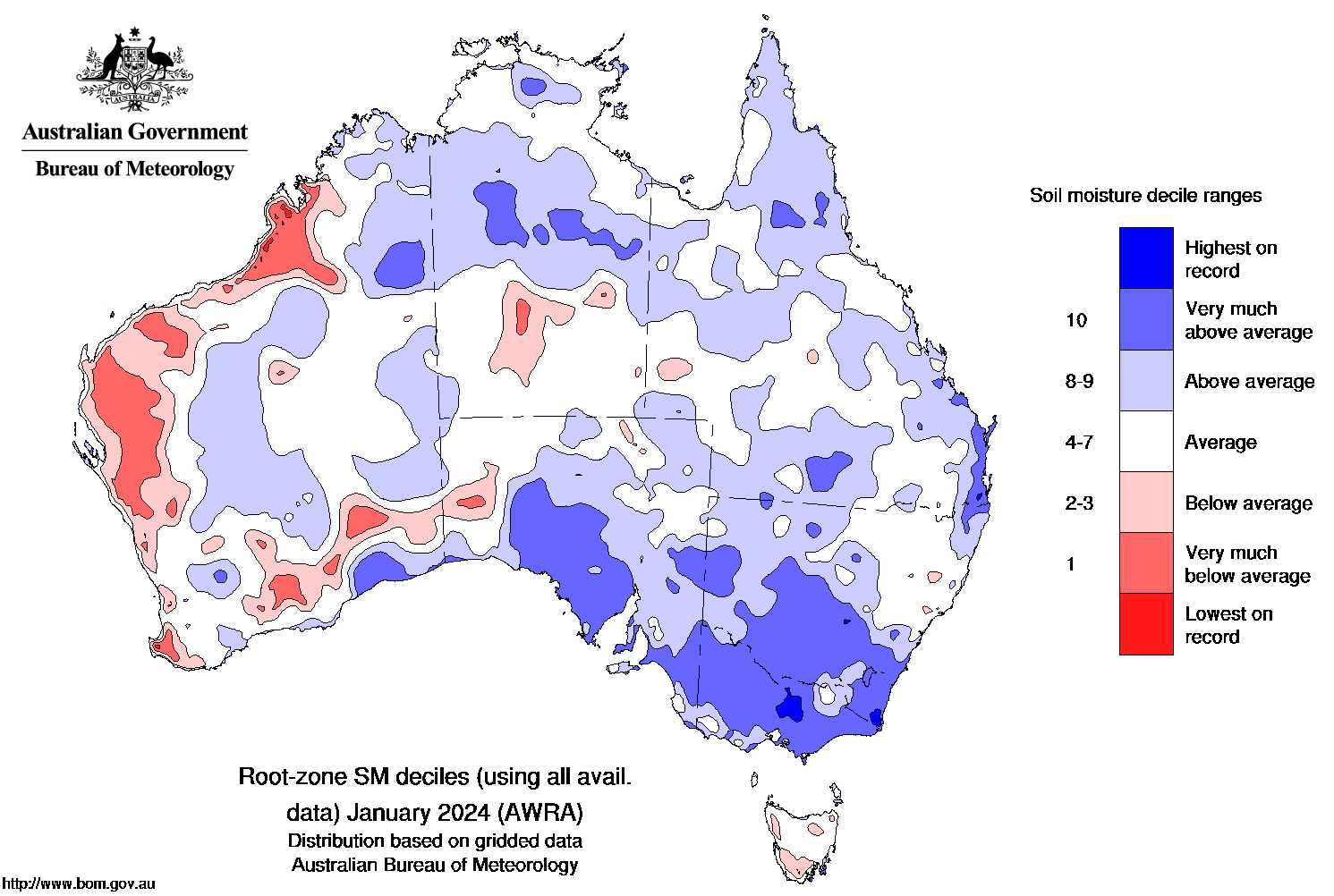 a weather map of Australia