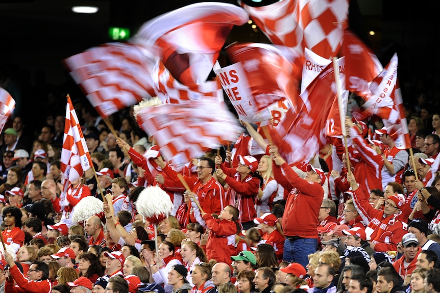 Sydney fans celebrate another goal