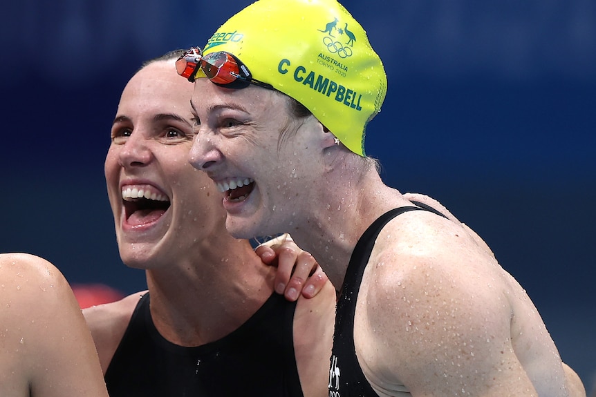 Cate and Bronte Campbell smile