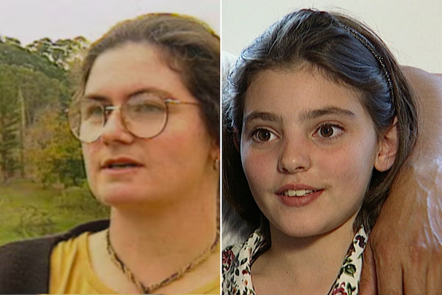 Composite image of Brigid Cook, left, and Amy Roganovic as a child in 1996.