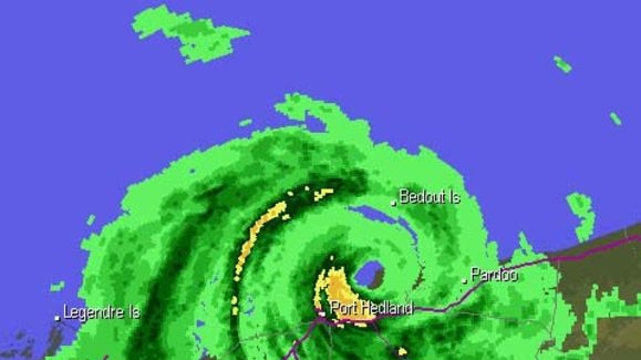 radar image of Cyclone George