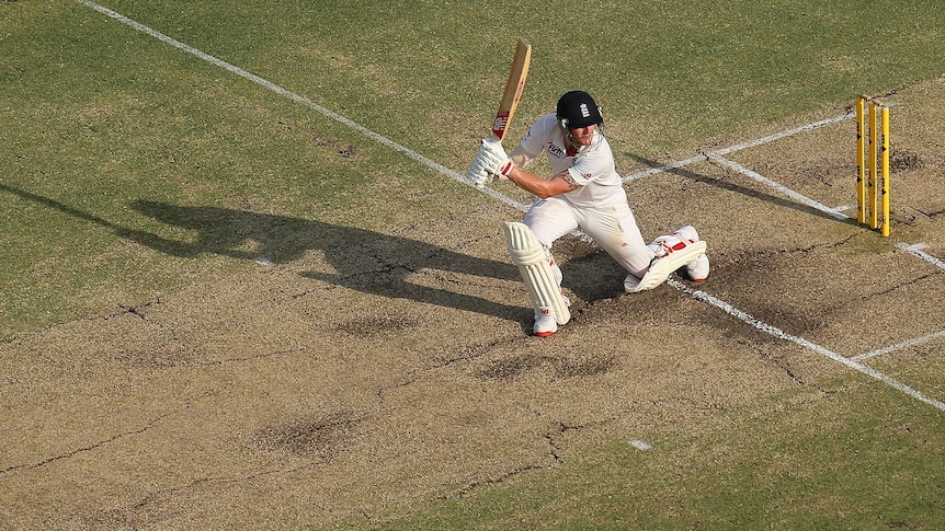 Ben Stokes bats at the WACA