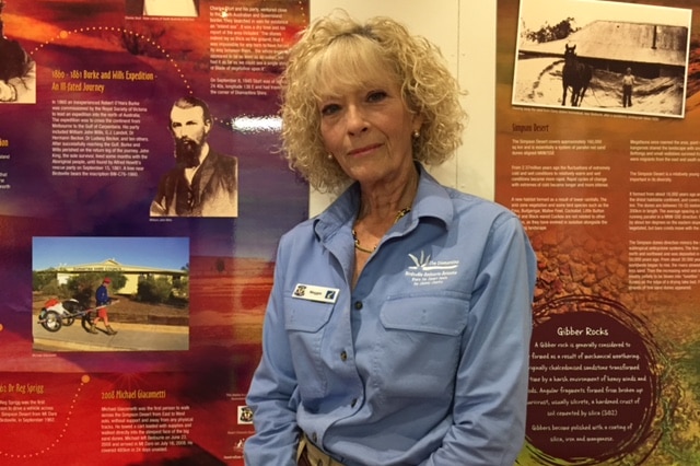 Tourism Officer Maggie Den Ronden in the Bedourie Tourist Information Centre.