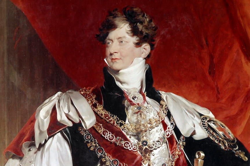 A portrait of King George IV.