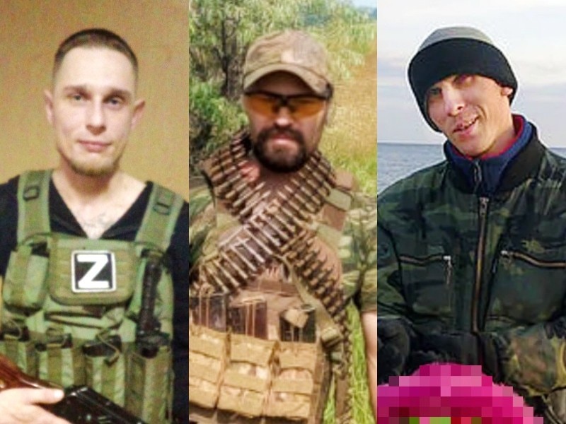 A composite image of three men, all looking at the camera.