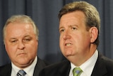 Greg Pearce with Premier Barry O'Farrell.