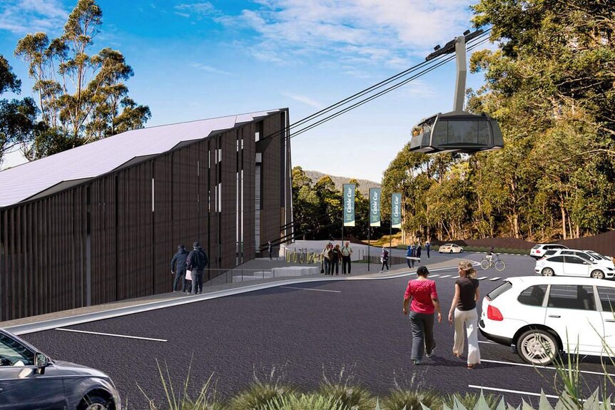 Artist's impression of the cable car station.
