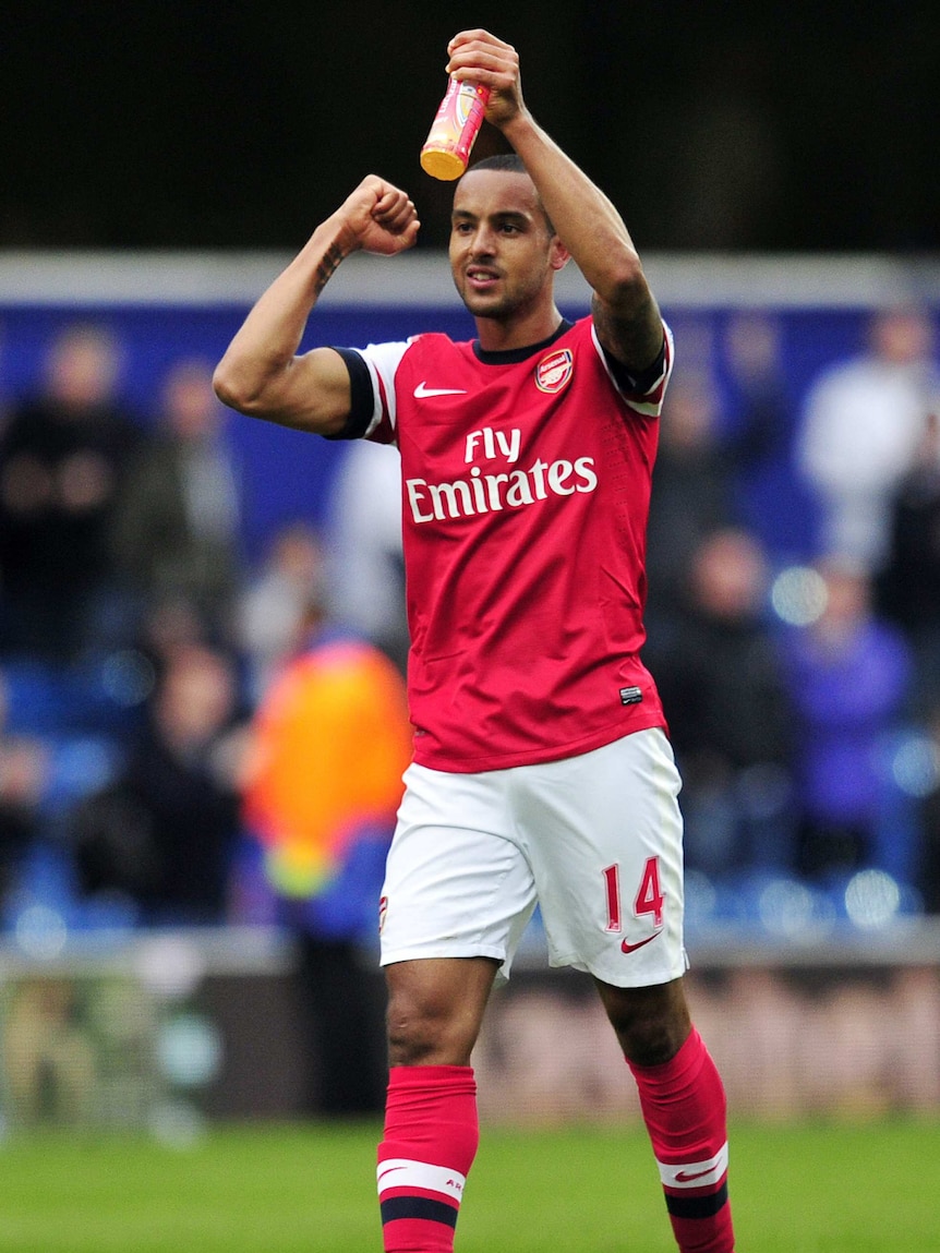 Walcott acknowledges the crowd