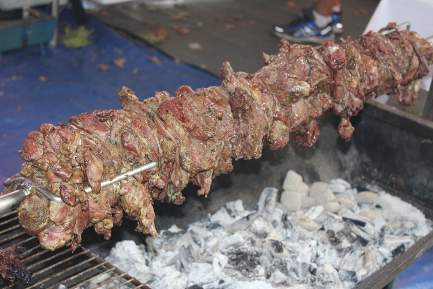 Lamb on a spit