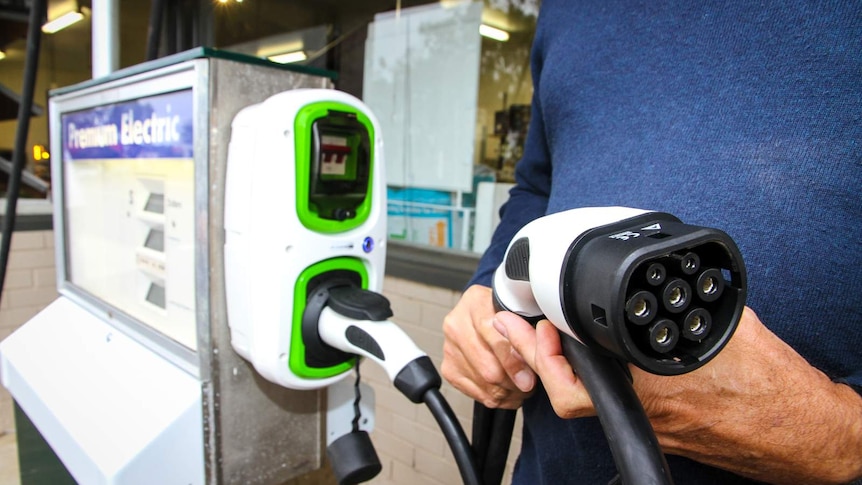 The electric charging station in Newstead was made from the old petrol bowser.
