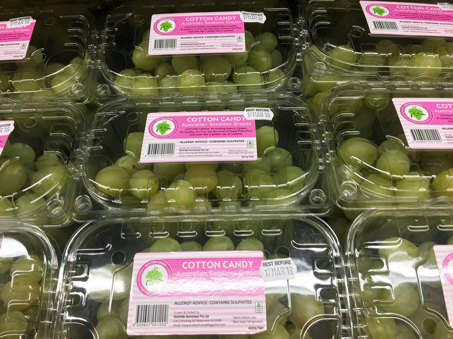 Cotton candy grapes that taste like fairy floss now in Australian