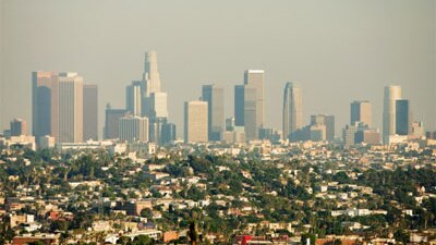 Smog hovers over Los Angeles