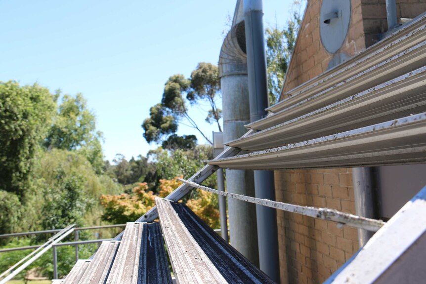 Louvers on Michael and Judy Bos's house at Pearcedale, Victoria. They adjust to allow or reduce sunlight into home.