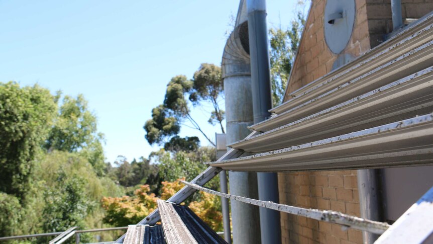 Louvers on Michael and Judy Bos's house at Pearcedale, Victoria. They adjust to allow or reduce sunlight into home.