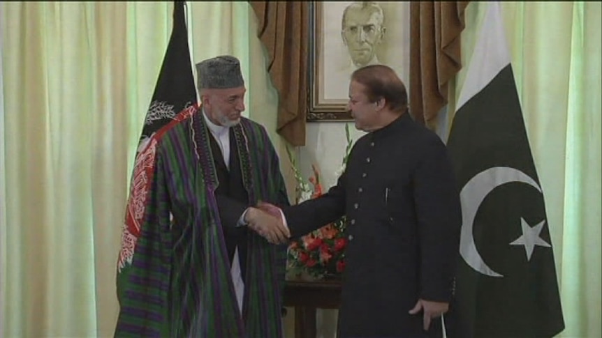 Karzai and Sharif in Islamabad