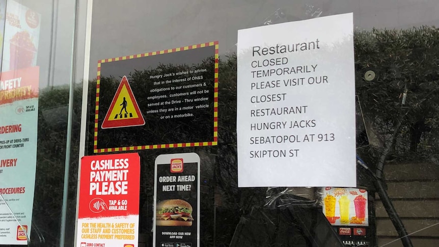 a shop front with a sign saying store closed