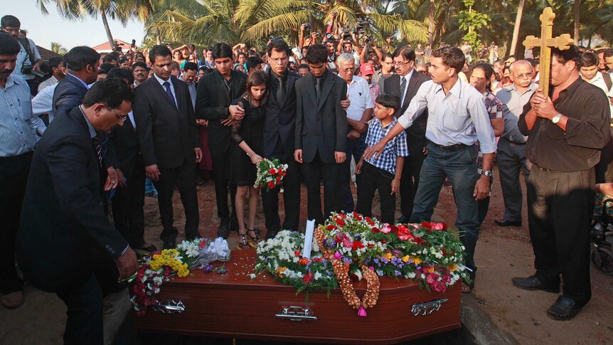 Jacintha Saldanha's family attend her funeral