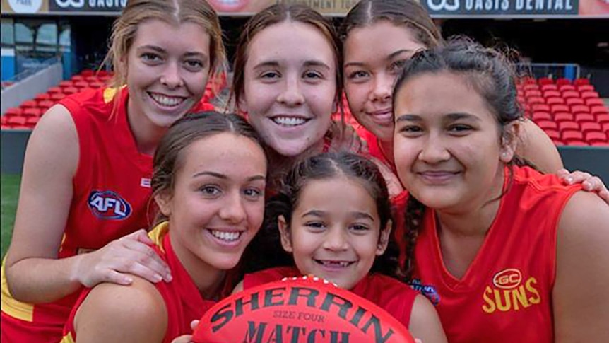 A group of Gold Coast Suns Women's team hopefuls