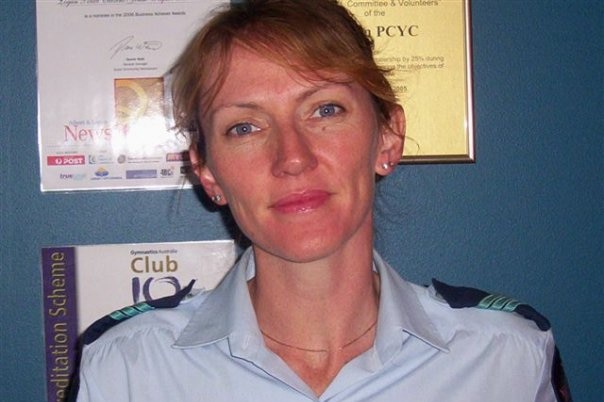 Rachel Whitford in police uniform.