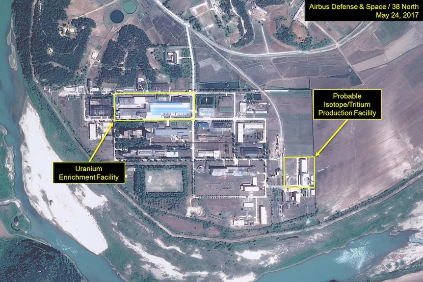 Satellite image of radiochemical laboratory at the Yongbyon nuclear plant