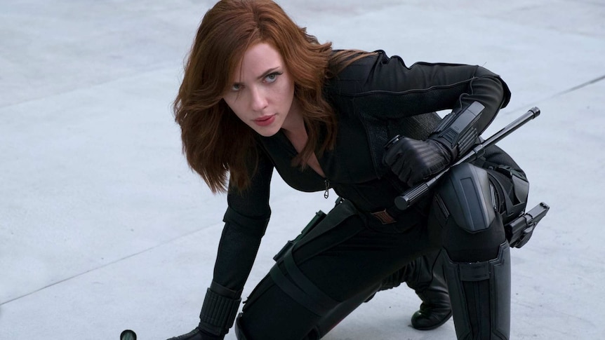 Scarlett Johansson as Black Widow in the film Captain America Civil War